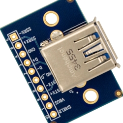 USB Type A Female Breakout Board with mounting holes