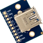 USB Type A Female Breakout Board with mounting holes