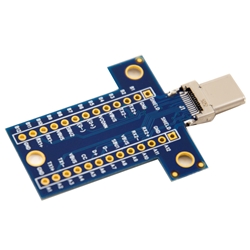 USB Type C Male Plug Breakout Board with mounting holes